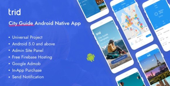 Trid City Travel Guide Android Native with Admin Panel Firebase App Source Code