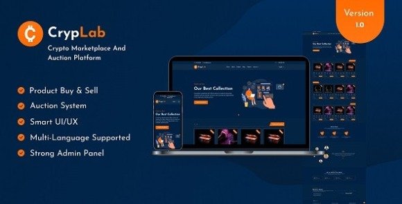 CrypLab Crypto Marketplace And Auction Platform Script