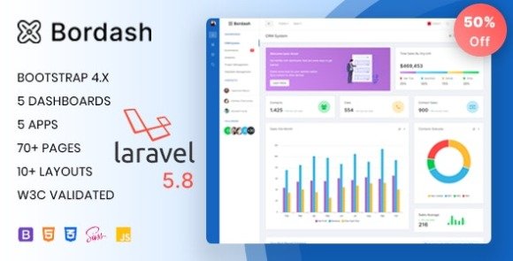 Bordash Laravel Admin Template Download