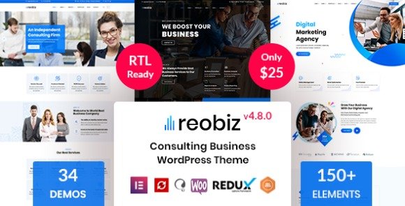 Reobiz Consulting Business WordPress Theme Download