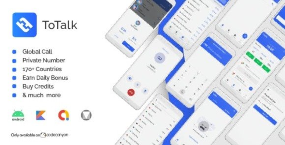 ToTalk World wide free Calling Android App with Web Panel Source Code