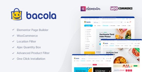 Bacola Grocery Store and Food eCommerce Theme Download