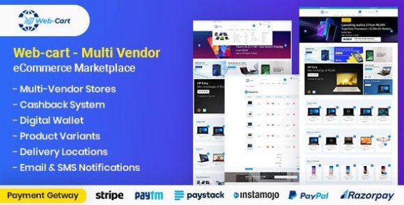 Web-cart Multi Vendor eCommerce Marketplace Script