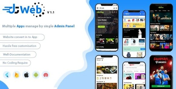 DTWeb Convert Website to a Flutter App with Laravel Admin Panel