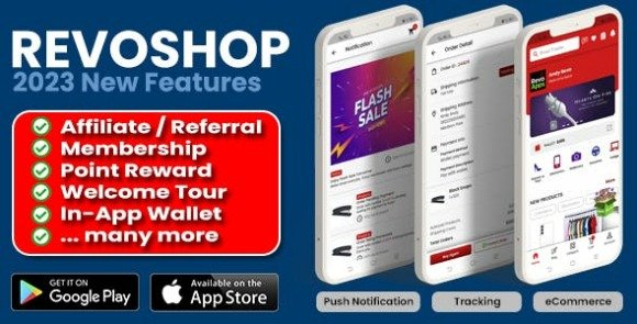 RevoSHOP eCommerce WooCommerce Flutter Android iOS App Fashion Electronic Gadget Grocery
