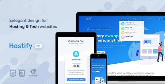 Hostify Hosting HTML and WHMCS Template
