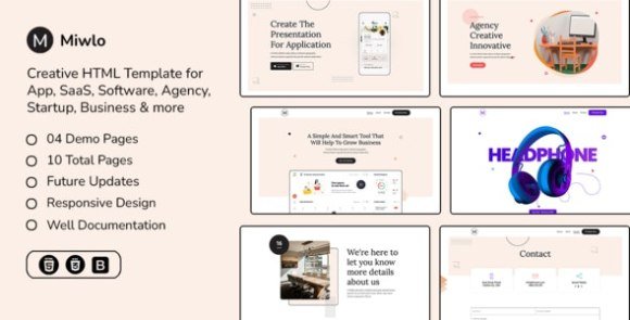Miwlo Landing Page HTML Template