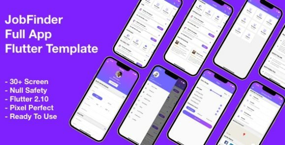 Flutter Job Finder Full App Template