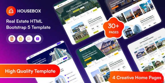 HouseBox Real Estate HTML Bootstrap Template