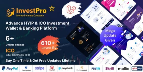 Hyip InvestPro Advance HYIP ICO Investment Wallet and Banking Script