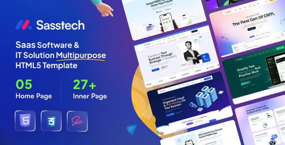 SassTech SaaS Software and IT Solution Multipurpose HTML Template
