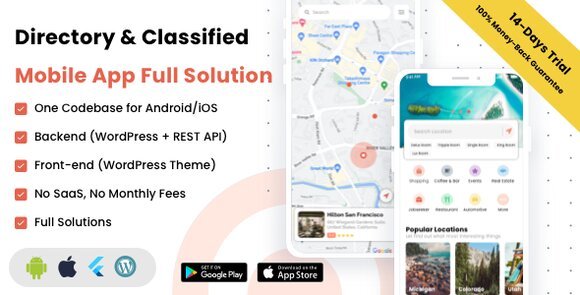 Listar FluxPro Directory and Classified Mobile App Full Solution