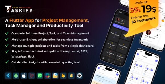 Taskify Flutter App Project Management Task Manager Source