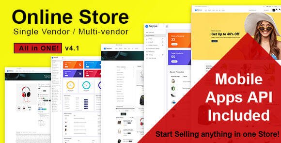 Online Store All in One Multi Vendor Laravel eCommerce Script