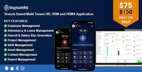 DigitalHR Branch Based Multi Tenant HR HRM and HRMS Application