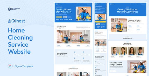 Qlinest Home Cleaning Service Website HTML Template