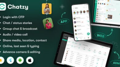 Chatzy WhatsApp Clone Chat and Call App User Web Admin Subscription